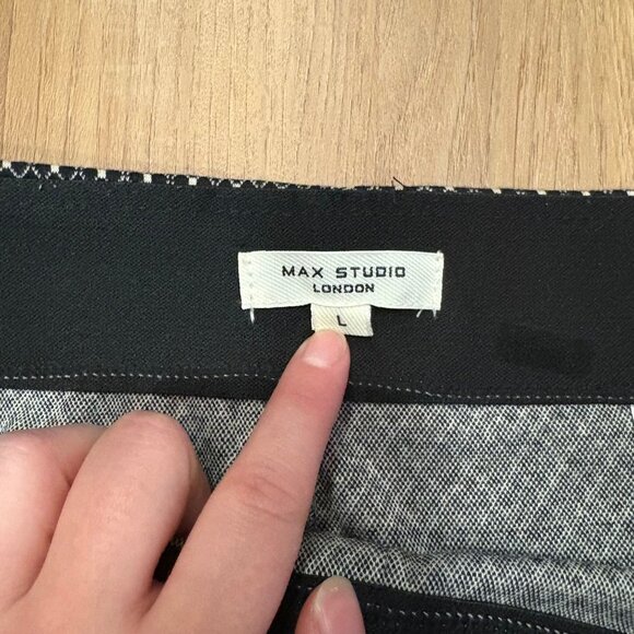 Max Studio Maxi Skirt | Black & White Plaid | Whimsigoth Dark Academia - Picture 2 of 7